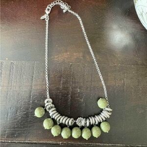 Lia Sophia Green Beaded Necklace